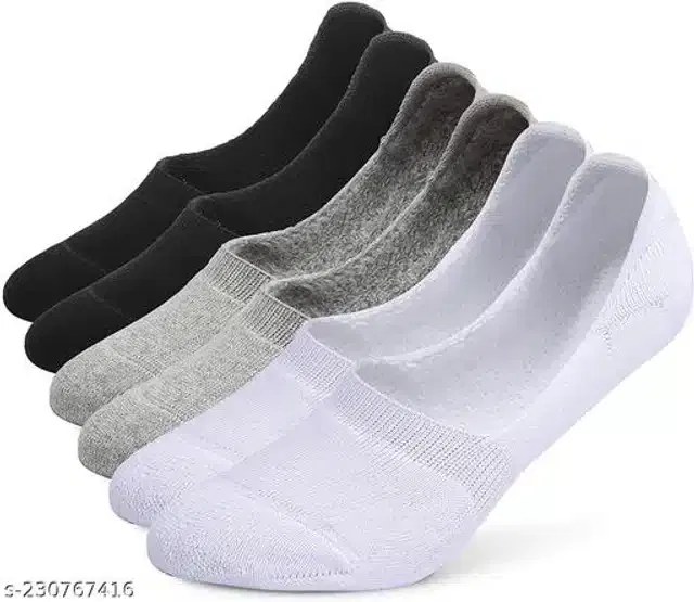 Cotton Socks for Men (Multicolor, Set of 3)