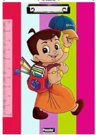 Wooden Posshe Kids Cartoon Printed Premium Exam Clipboard (Multicolor)