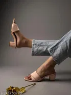 Shoetopia Black Suede Block Heel Square Toe Sandals 