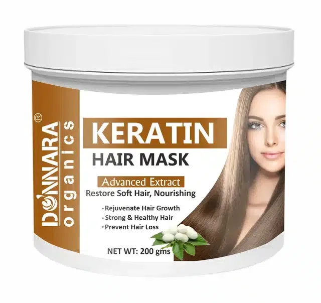 Donnara Organics Keratin Hair Mask for Intense Damaged Hair Repair (200 g)