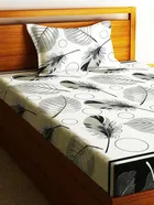 CG Homes Fitted Single Bedsheet With 1 Pillow Covers Polycotton Cotton 