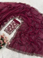 Chiffon Woven Design Saree for Women 