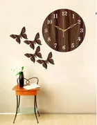 MDF Wall Clock with Butterfly