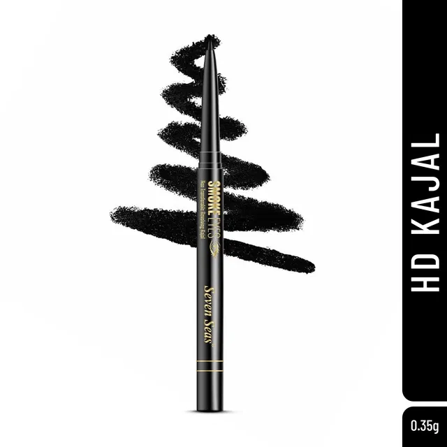 Seven Seas Smoke Eyes Kajal for Women, Black (0.35 g)