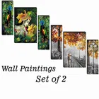 MDF 2 Pcs Designer Wall Painting for Home & Office 