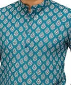 Cotton Printed Short Kurta for Men 