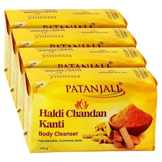 पतंजलि हल्दी चन्दन कान्ति बॉडी क्लीन्ज़र सोप 4X150 g