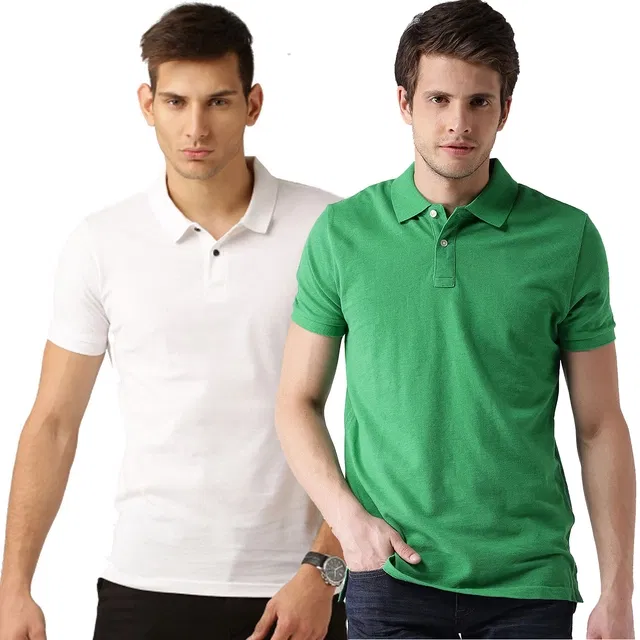 Polo T-shirts Pack of 2 for Men (Multicolor, XL)