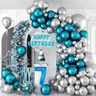 62 Pcs Pcs 7th Birthday Decoration kit, Multicolour, Set of 1