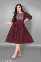 Floral Embroidered Maternity Kurti 