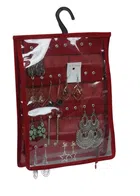 Canvas Wall Hanging Accessories Organizer (Red)
