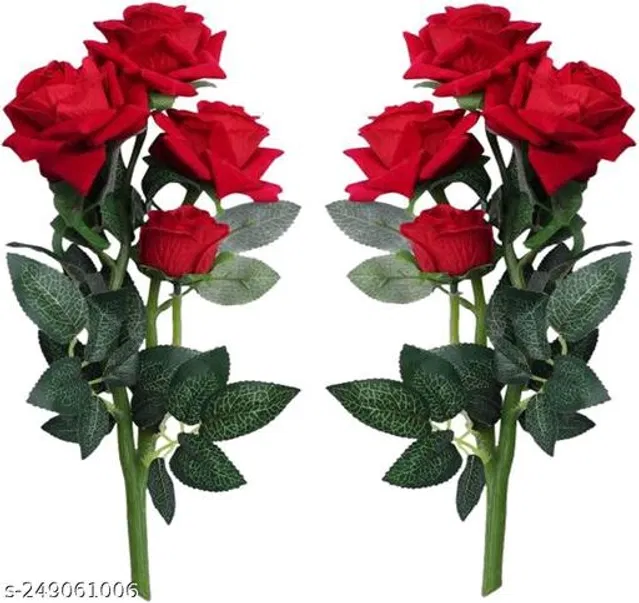 Plastic Artificial Flower (Multicolor, Pack of 2)
