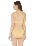 Cotton Blend Solid Lingerie Set for Women 