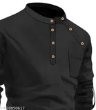Solid Cotton Kurta Set for Boys 