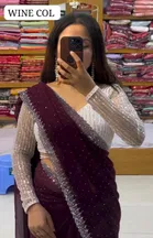 Georgette Embellished Saree for Women 