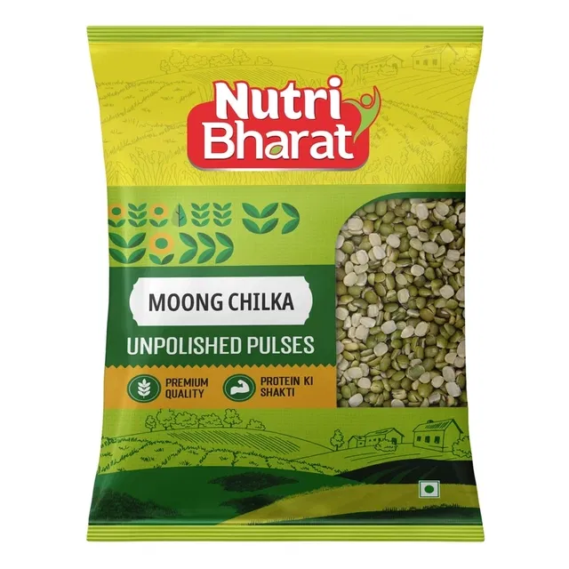 Nutri Bharat Unpolished Moong Chilka 1 kg