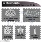 52 Pcs 1st Birthday Decoration kit, Multicolour, Set of 1