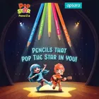 APSARA Pop Star Extra Dark Pencils 10pc Pack  with Free Sharpener 