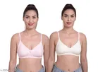 Nylon Bra for Women, Pink, Pack of 2 