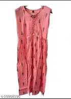 Anarkali Rayon Printed Gown for Women 