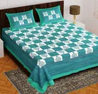 Cotton Rajasthani Jaipuri Double Bedsheet with 2 Pillow Covers 