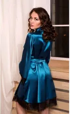 Satin Solid Babydoll for Women 