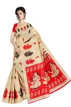 Khadi Silk Kalamkari Saree for Women 