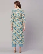 Cotton Blend Printed Women's Kurta with Pant Set 