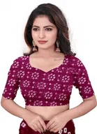 Cotton Bandhani Print Saree for Women 