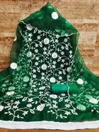 Organza Unstitched Dress Material for Women 