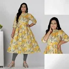 Floral Printed Flared Kurti for Women 