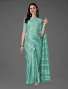 Cotton Embroidery Saree for Women 