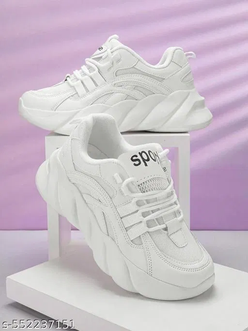Shoetopia Women's Casual Shoes - White (11-12 Years)