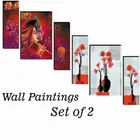 MDF 2 Pcs Designer Wall Painting for Home & Office 