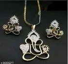 Alloy Necklace with Earrings for Women 
