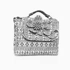 Canvas Printed Sling Bag for Women (Black)