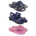 Combo of 2 Pairs Slippers & Sandals for Women 