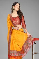 SVB Saree Vichitra Silk Saree With Jacquard Blouse 