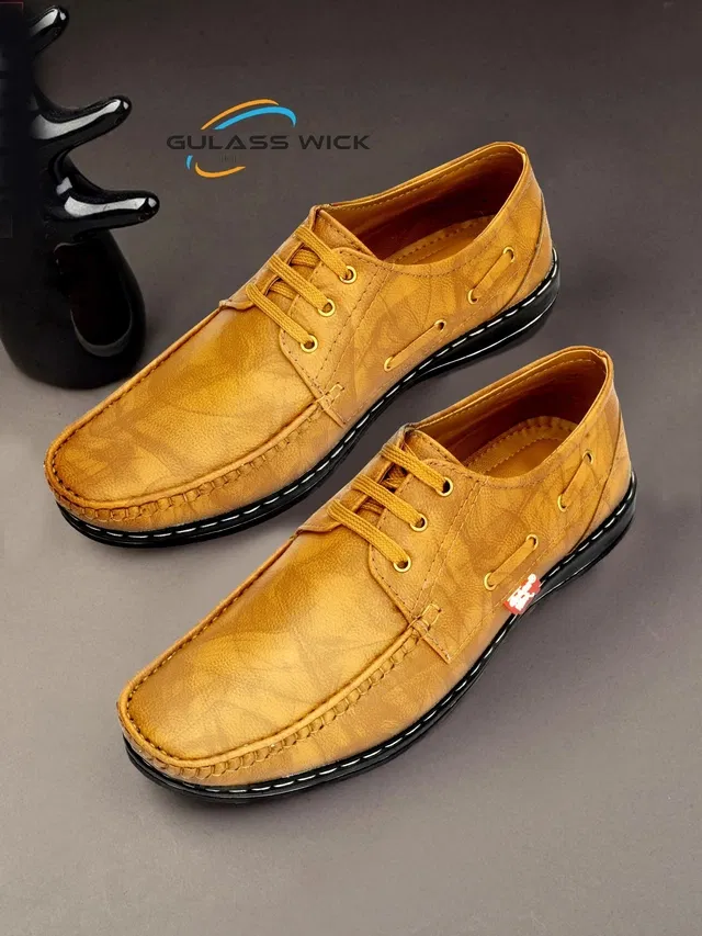 Derby Casual Shoes for Men (Beige, 10)