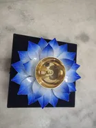 Brass Kamal Patta Akhand Diya for Pooja (Gold, 5 inches)