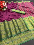 Jacquard Printed Saree for Women 
