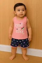 Cotton Blend Printed Clothing Set for Boys 