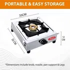 Khaitan 1 Burner Classic Stainless Steel Manual Gas Stove  