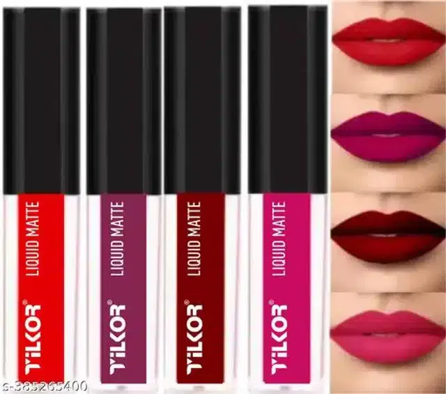 Lipsticks for Girls & Women (Multicolor, Pack of 4)