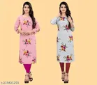 Crepe Printed Kurti for Women 