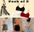 Short Bralette for Women, Pack of 3 