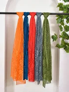 Net Self-Design Dupatta for Women (Multicolor, 2.2 m)