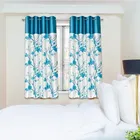Alaqsa Blue Floral Polyester Window Curtain 5ft Pack of 1