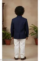 Botanical Embroidered Cotton Blend Kurta Set for Boys 