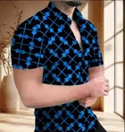 Silk Half Sleeves Shirt for Men (Multicolor, S)